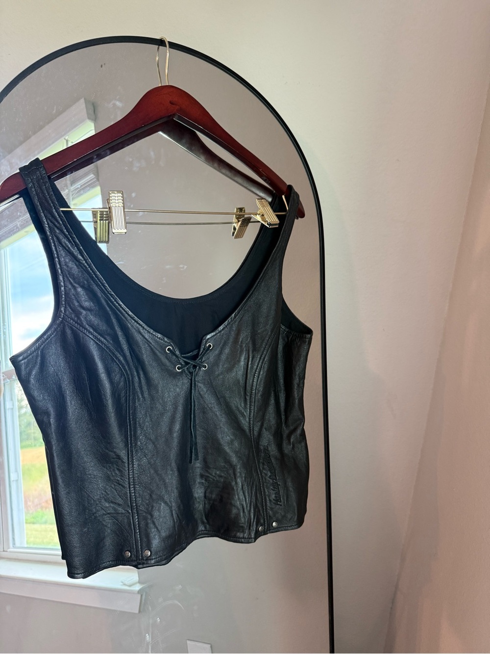 Leather Harley Davidson Corset Bustier Top Vintage 2002